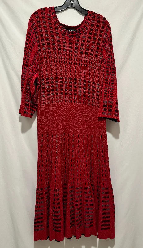 flowy maxi dressDress Casual Midi By Ashley Stewart In Red, Size: 1x