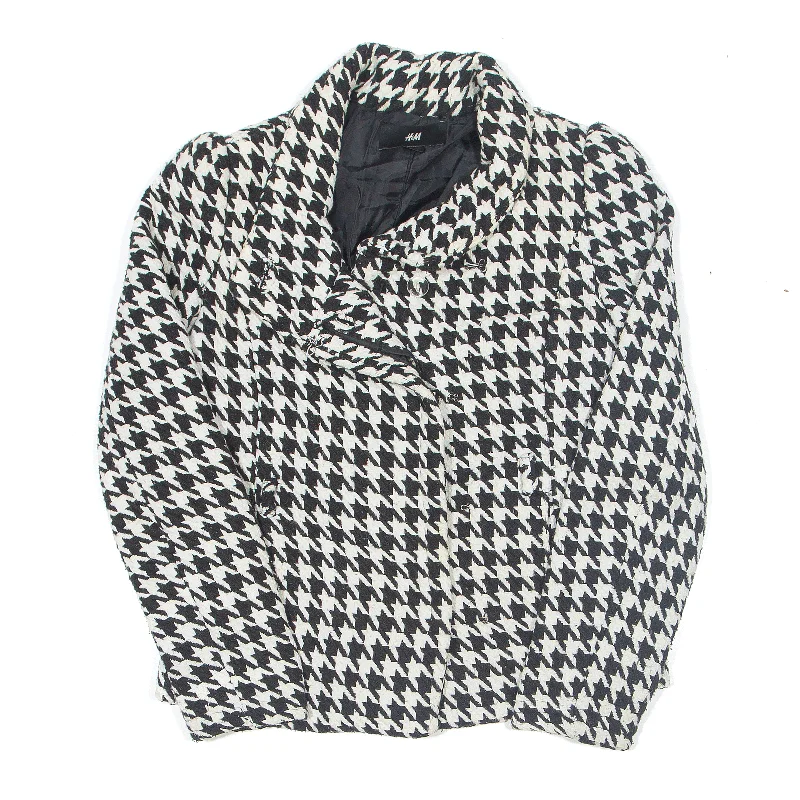 soft shell coatH&M Jacket Black Houndstooth Womens M