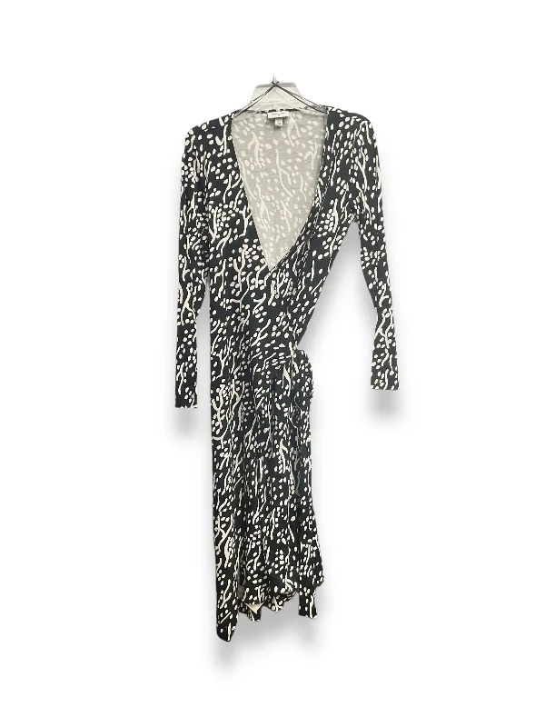 Savings Event Dress Designer By Diane Von Furstenberg In Black & White, Size: M