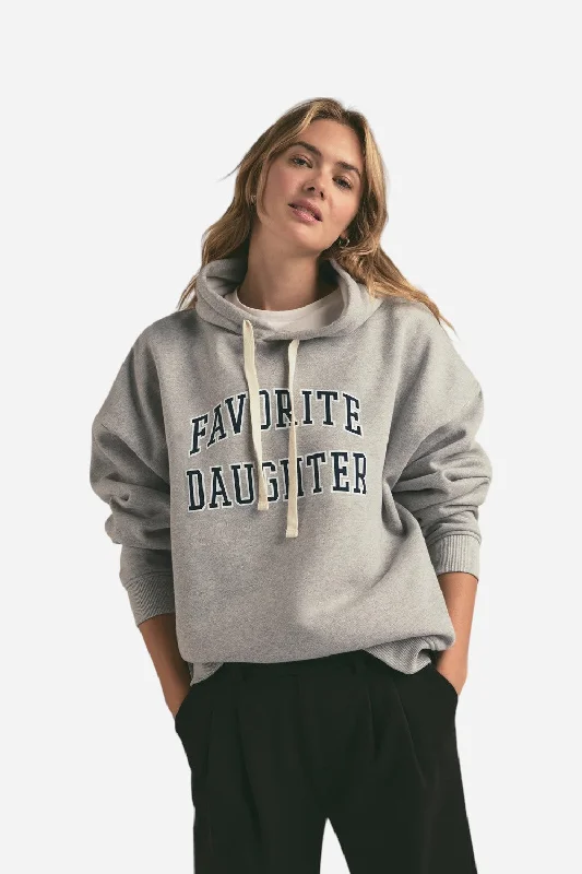 Favorite Daughter The Collegiate Hoodie in Heather Grey