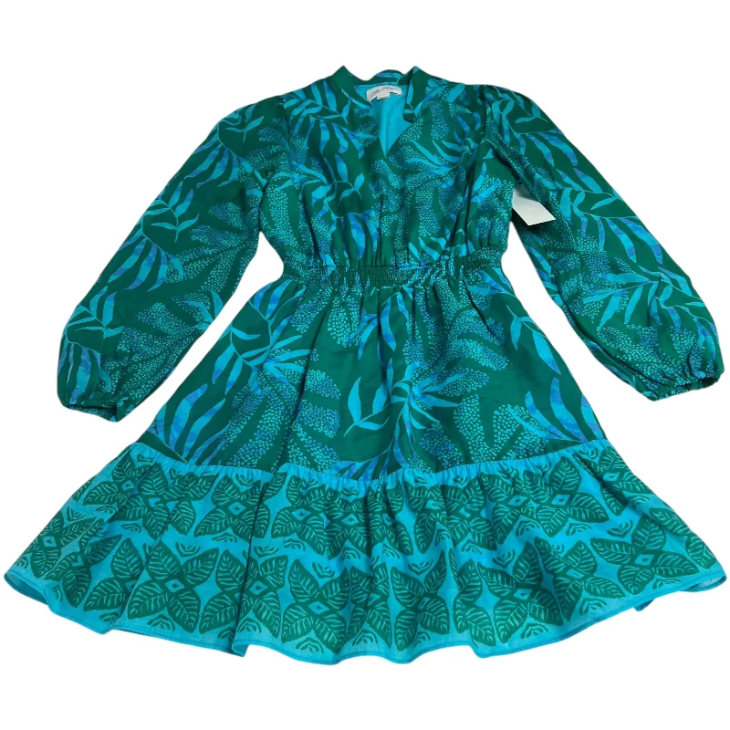 satin dressDress Designer By Lilly Pulitzer In Blue & Green, Size: Xs