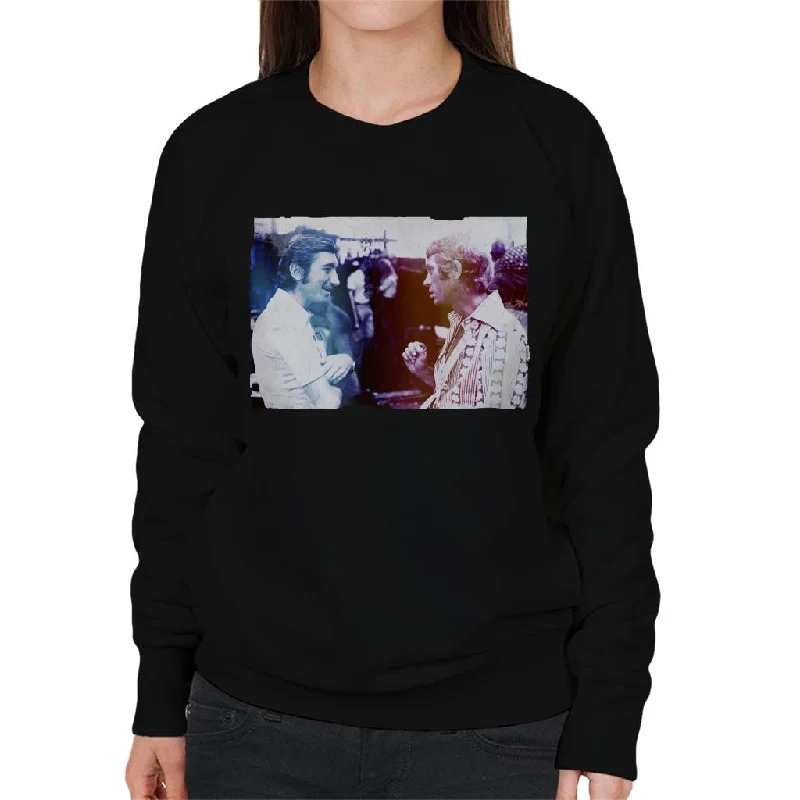 cool workout sweatshirtMotorsport Images Steve McQueen Talking To Jo Siffert Women's Sweatshirt