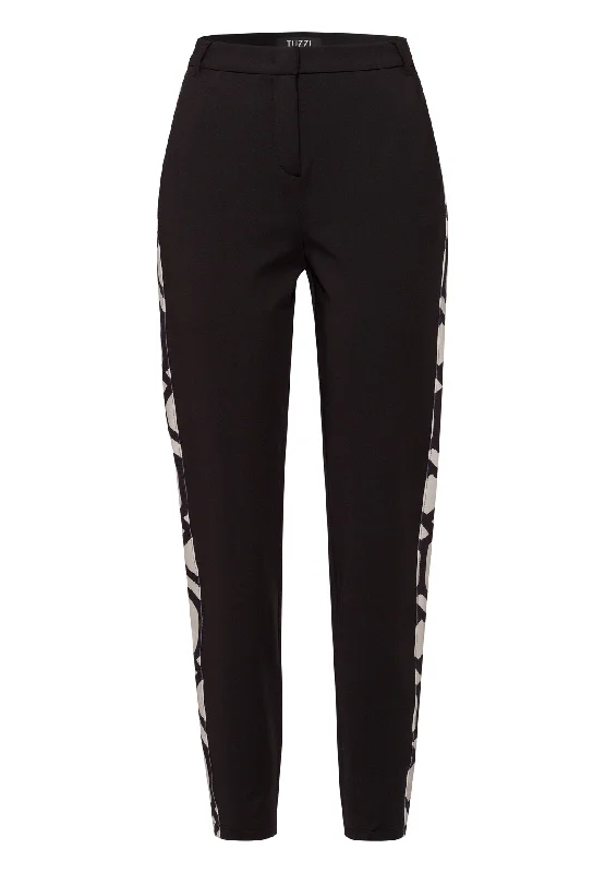 classic fit-and-flare dressTuzzi Trousers With Patterned Contrasting Stripes