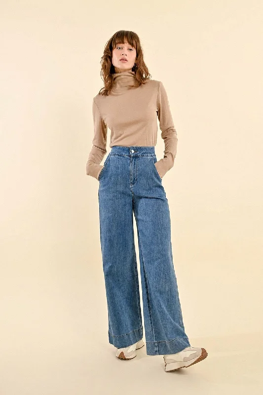 textured dressMolly Bracken Wide Leg Denim