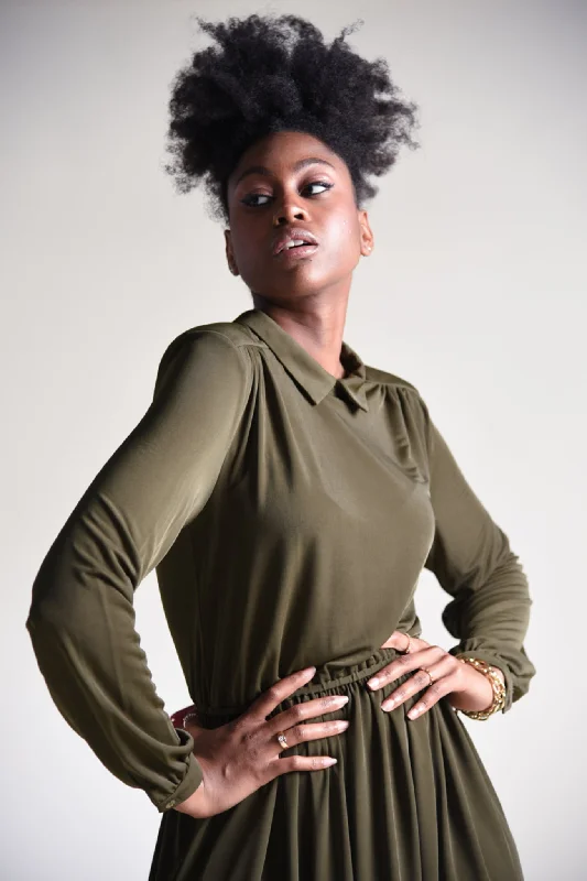 Closeout Sale Molly Bracken Green Knitted Dress
