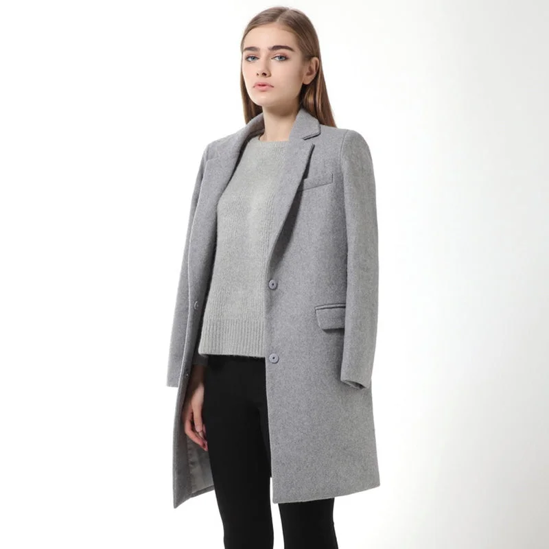 Amazing Deals 2017 Hot Sale Woman Wool Coat High Quality Winter Jacket Women Slim Woolen Long Cashmere Coats Cardigan Jackets Elegant Blend