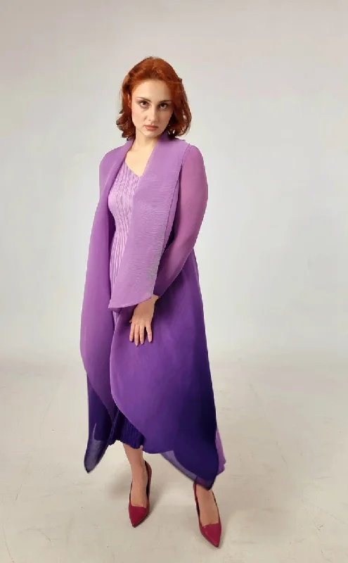 Big Savings Alquema Long Estrella Dress And Collare Coat - Dusty Tulle