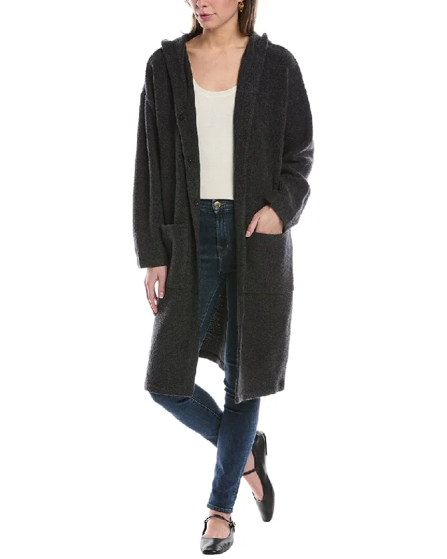 Buy Now EILEEN FISHER Hooded Wool-Blend Coat