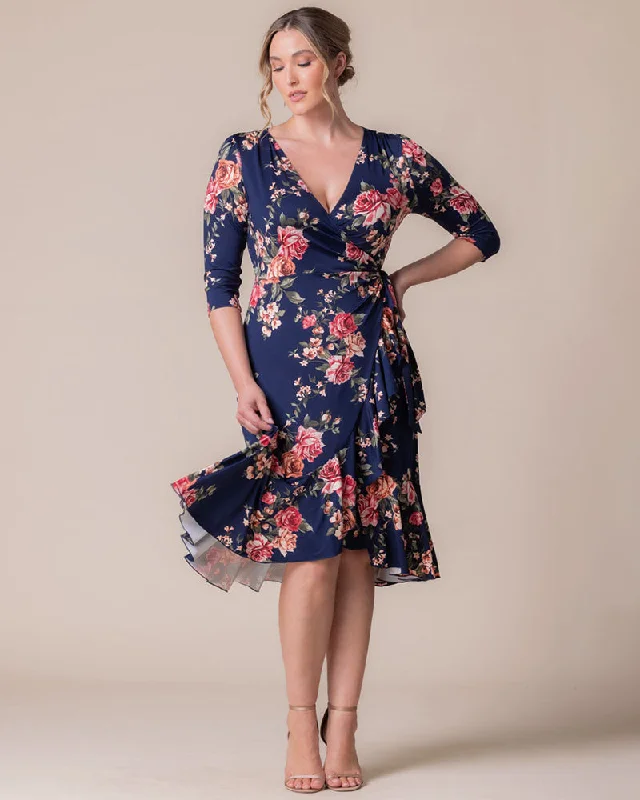 fitted cocktail dressFlirty Flounce Wrap Dress - Sale!