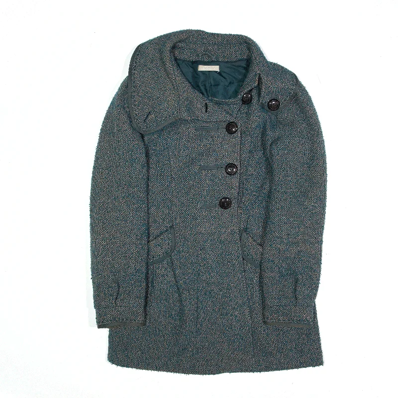 YEAR-End Sale PROMOO Overcoat Knit Jacket Blue Womens M