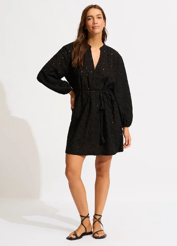 Overstock Broderie Cover Up - Black