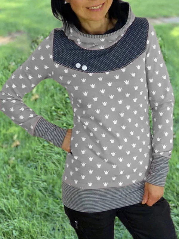 Price Reduction Fashion Shirt Casual Print Sweatshirt