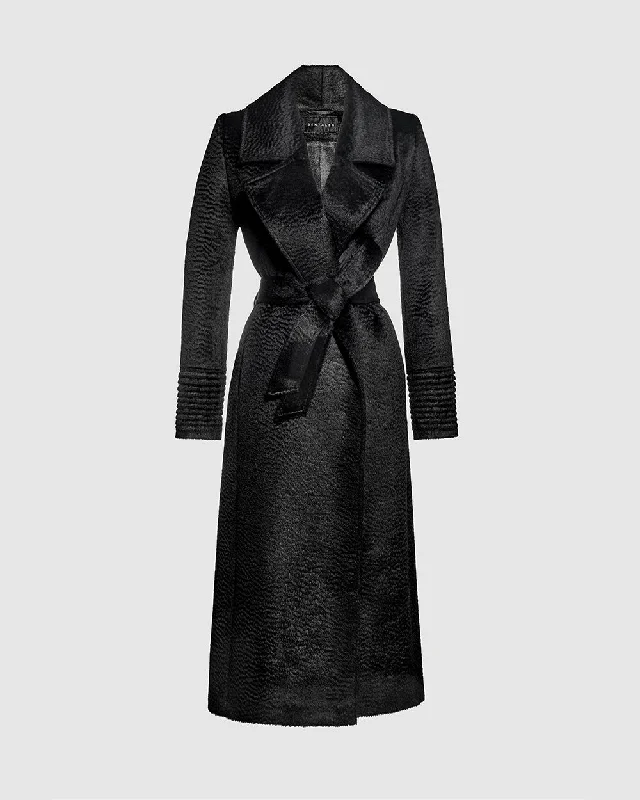 Today Only Suri Alpaca Long Notched Collar Wrap Coat