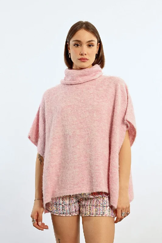 Massive Deals Lili Sidonio Light Pink Multi Poncho