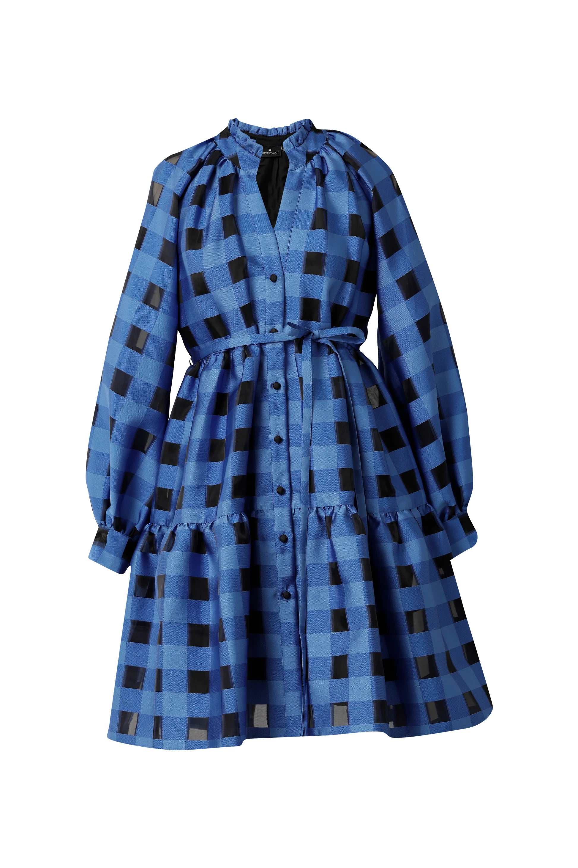 trendy wrap dressEmily Lovelock Directoire Blue Gingham Dress