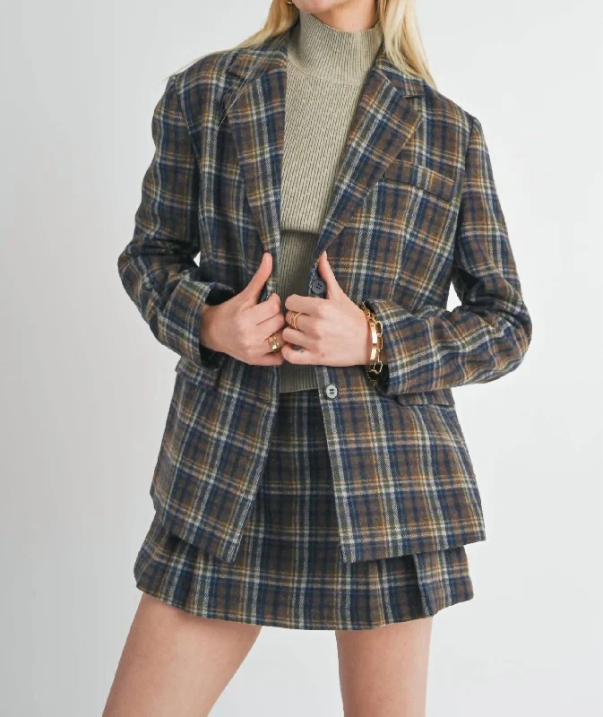 Price Reduction Old Money Oversized Blazer In Brown