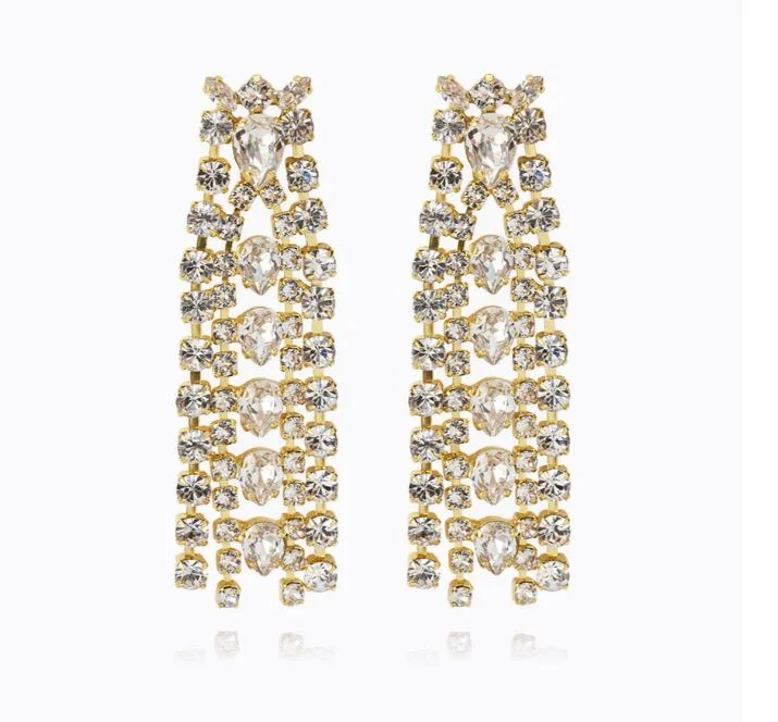 Savings Alert Caroline Svedbom Mini Penelope Gold Crystal Earrings