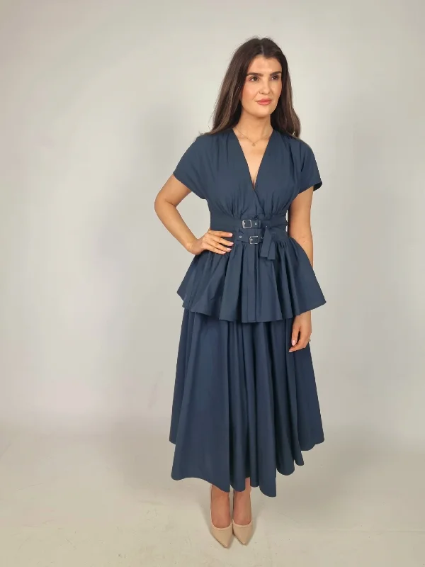 The Best Prices MEIMEIJ Navy Belted Skirt