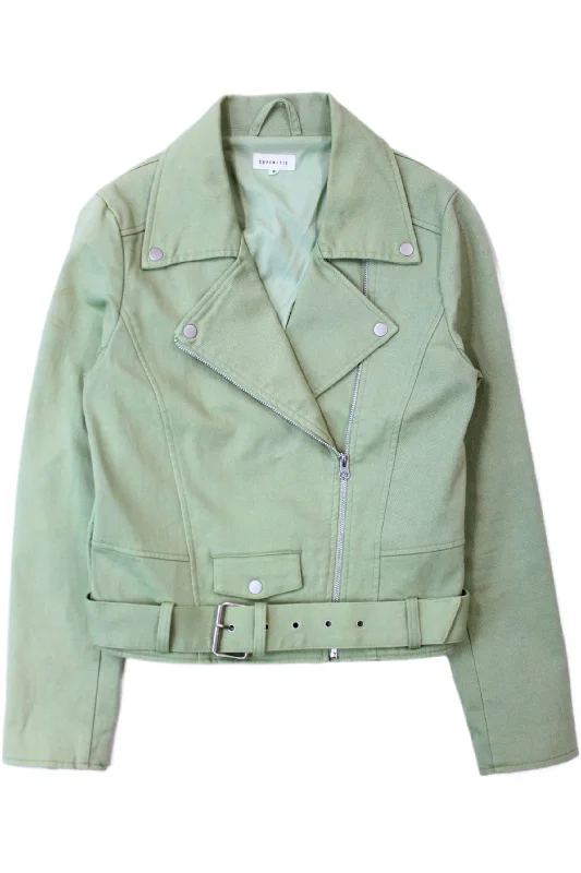 Online Only Superette - Denim Biker Jacket