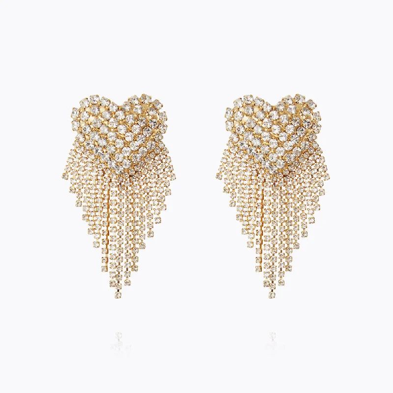 Limited Edition Caroline Svedbom Cordelia Earrings Gold Crystal