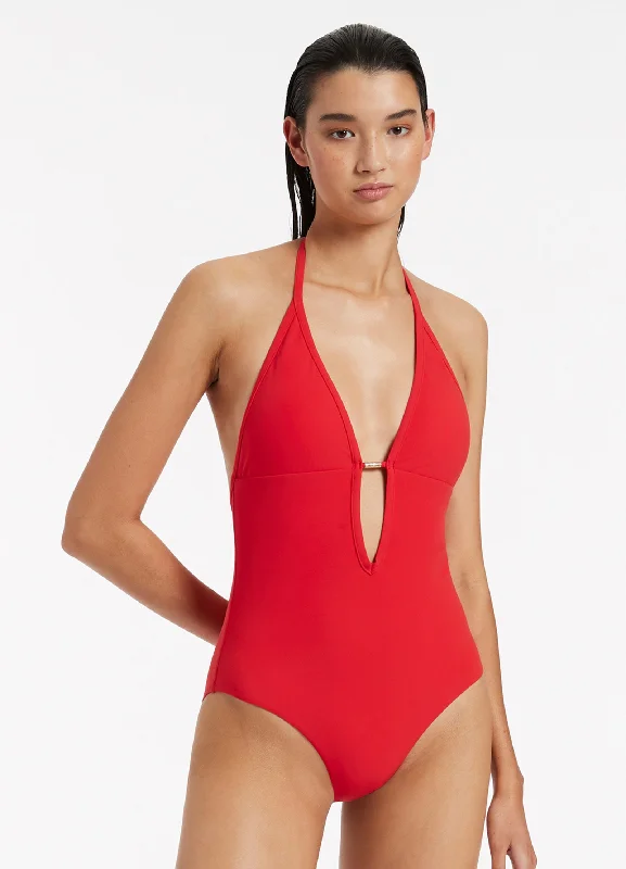 Don't Wait Jetset Plunge One Piece - Cherry