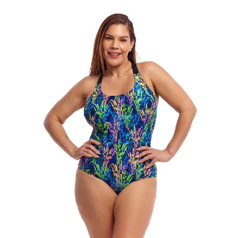 Deep Discounts Funkita Midnight Meadow Ladies Form One Piece Brace Me Back