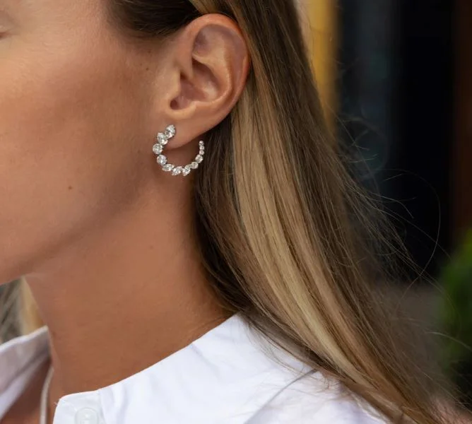 Bargain Bin Caroline Svedbom Mini Angie Earrings Rhodium