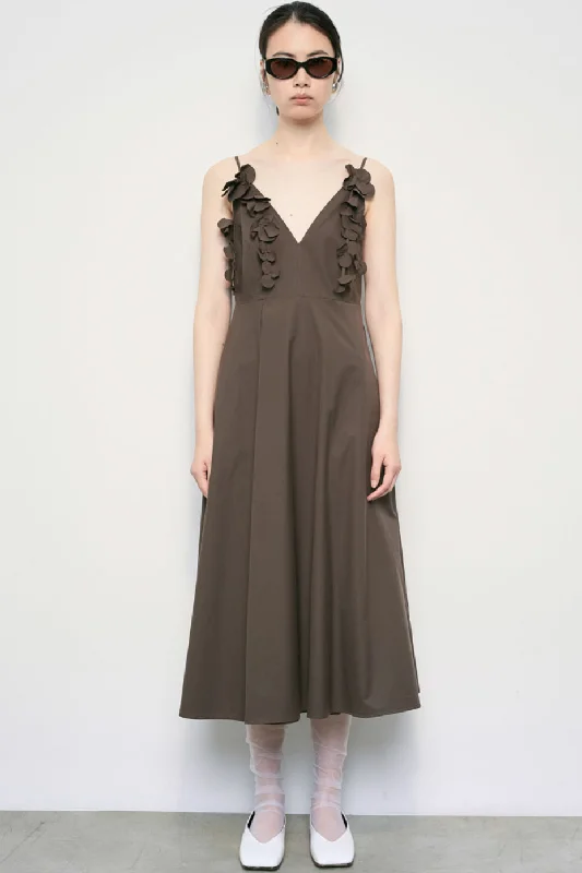 shift dressMEIMEIJ Chocolate V Neck Strappy Dress