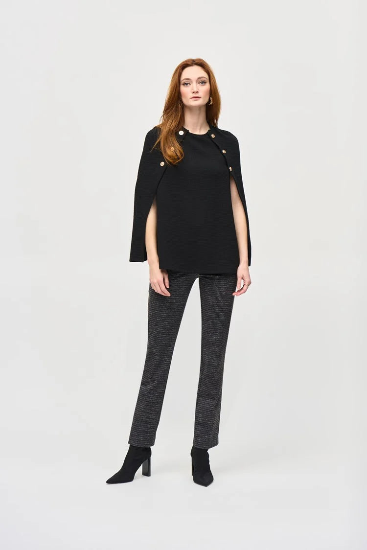 Sale Event Joseph Ribkoff Black Jacquard Sweater Knit Cover-Up