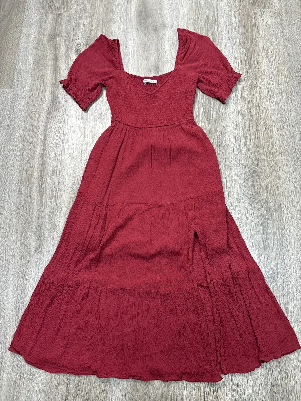 trendy mini dressDress Casual Midi By Abercrombie And Fitch In Red, Size: S