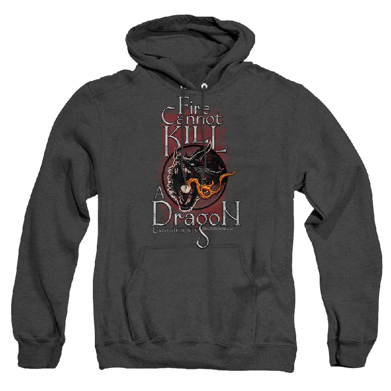 Game of Thrones Fire Cannot Kill A Dragon - Heather Pullover Hoodie