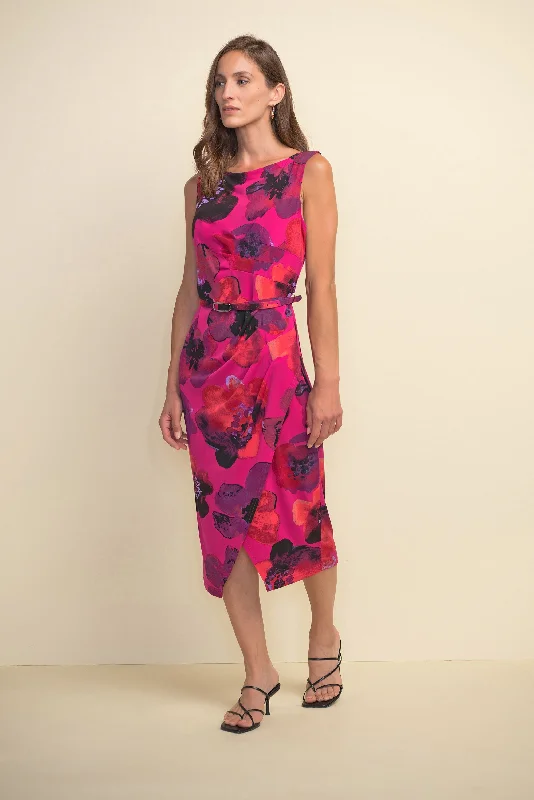 Season Finale Sale Joseph Ribkoff Bright and Bold, Belted Dress