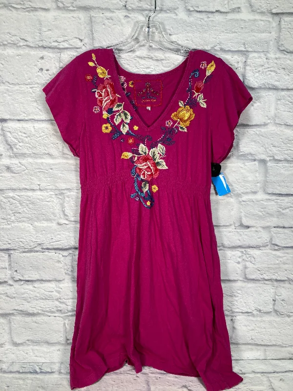 Bargain Bin Dress Designer By Johnny Was In Pink, Size: L