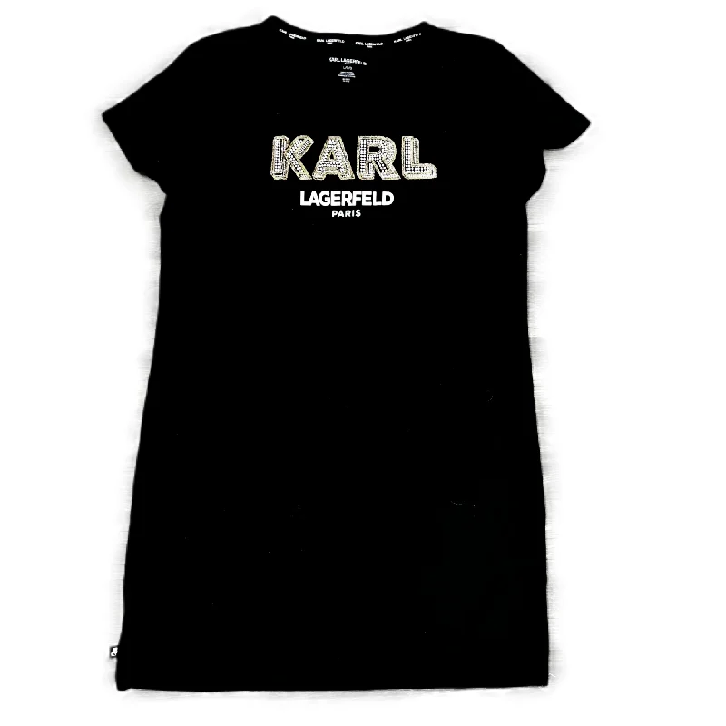 classic fit-and-flare dressDress Designer By Karl Lagerfeld In Black, Size: L