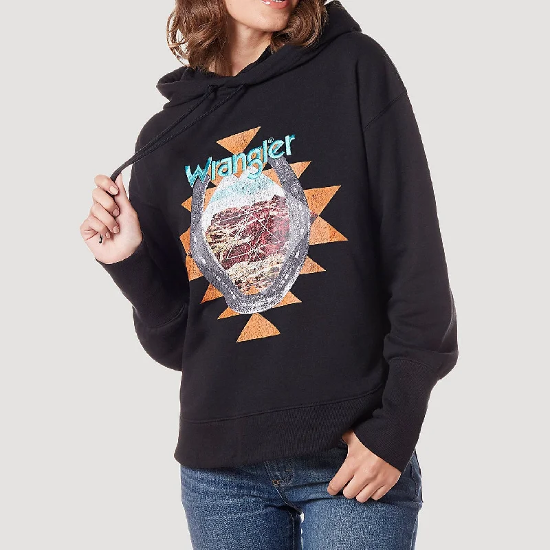 Savings Spectacular Wrangler Retro Women's Graphic Hoodie In Black Beauty