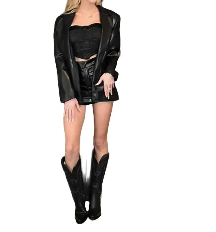 Clearance Event Crop Blazer In Black