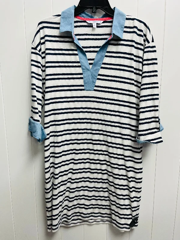 Overstock Dress Casual Short By Southern Tide In Blue & White, Size: L