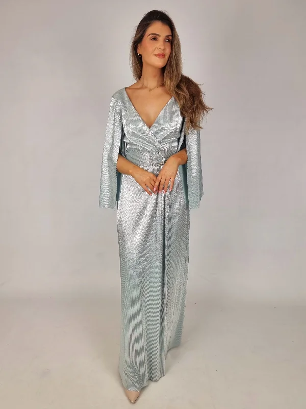 New Markdowns Access Metallic Green Dress