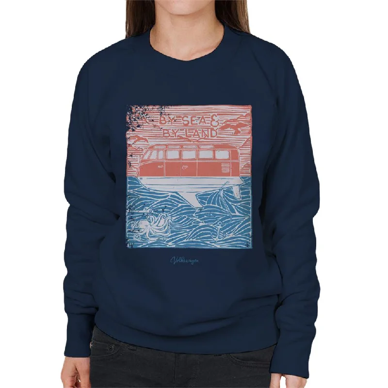 Act Now cozy gym sweatshirtVolkswagen By Sea And Land Camper Women's Sweatshirt