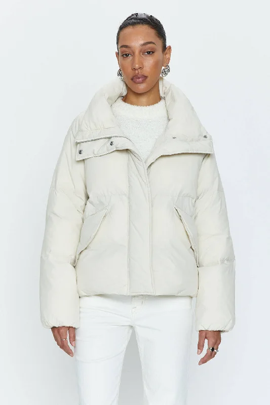 casual coatPistola Donovan Swing Puffer Jacket in Ecru