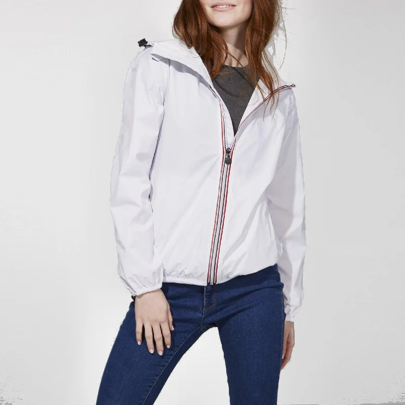 contemporary trench coatSloane Full Zip Packable Rain Jacket (White)