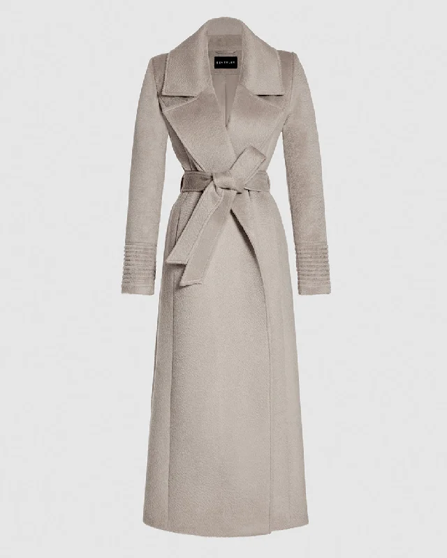 padded coatSuri Alpaca Maxi Notched Collar Wrap Coat