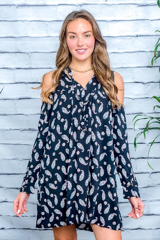 Quick Sale Open Shoulder Swing Dress Back Key Hole (BN50584)