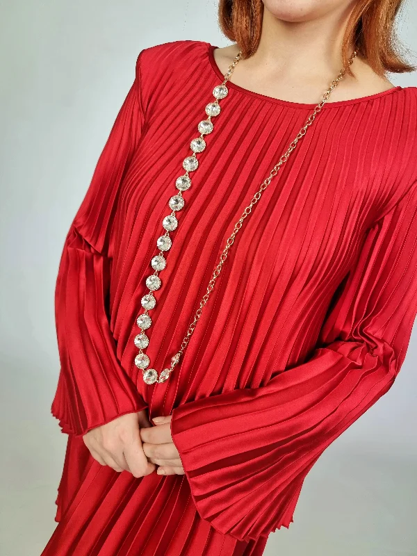 Today's Special Access Fashion Long Rosette Necklace