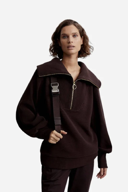 outdoor coatVarley Vine Half-Zip Pullover in Coffee Bean