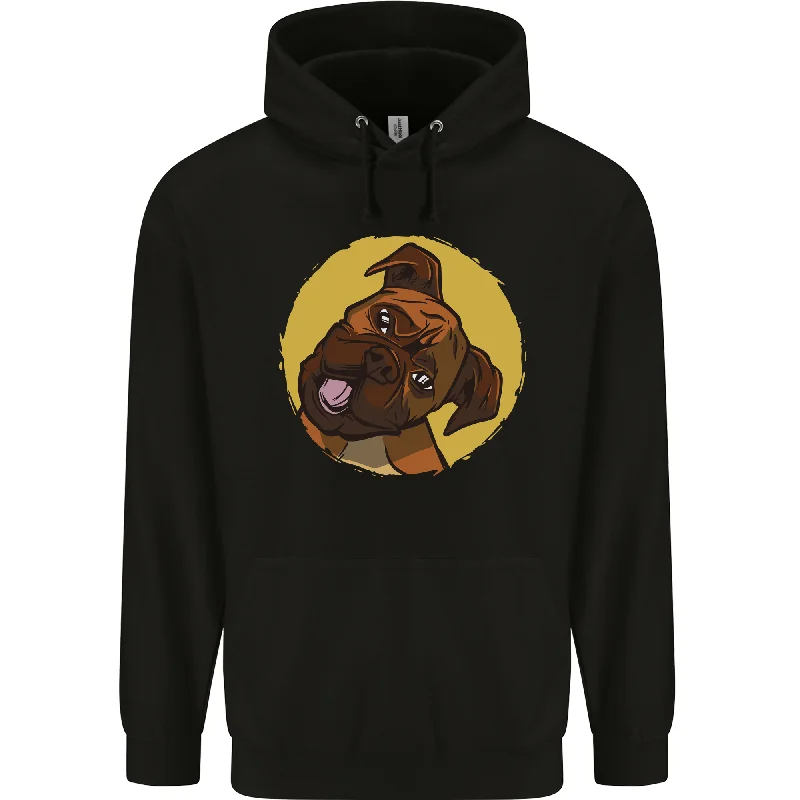 Midnight Sale A Cute Boxer Dog Puppy Mens 80% Cotton Hoodie