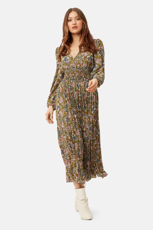 Overstock Traffic People Green Paisley Aurora Dress