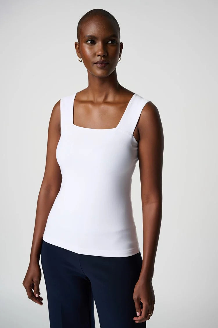 Quick Sale Joseph Ribkoff Classic Square White Cami