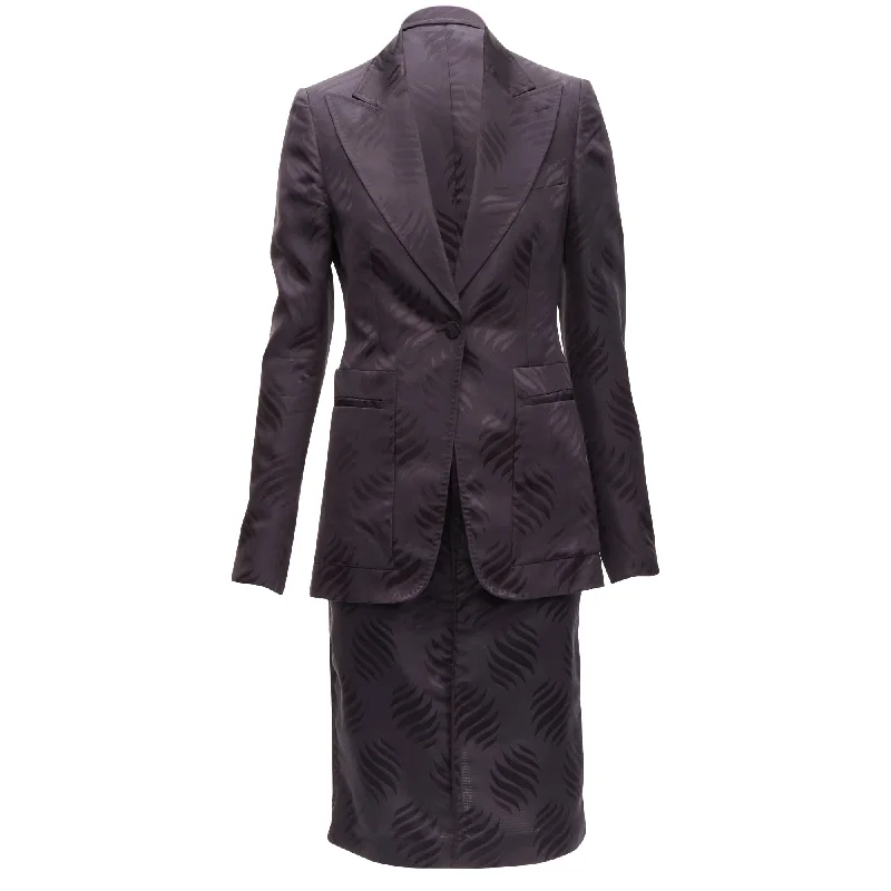Exclusive Access Gucci Tom Ford oriental leaf jacquard blazer skirt su