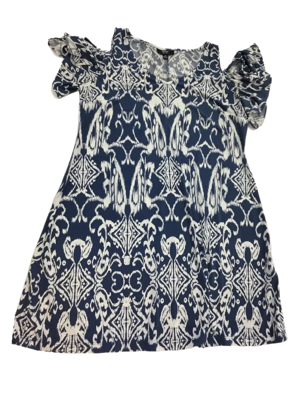 oversized dressDress Casual Short By Msk In Blue & White, Size: Mp